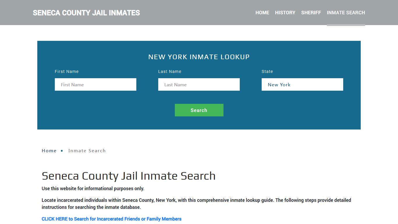 Seneca County, NY Detainee Lookup